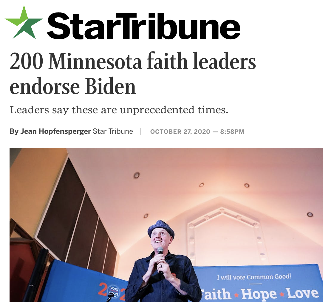 200 Minnesota faith leaders endorse Biden