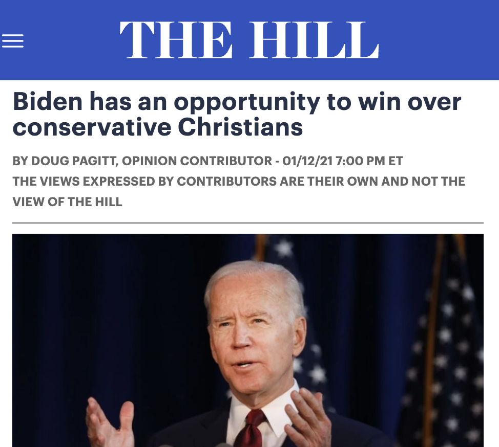 Biden has an opportunity to win over conservative Christians
