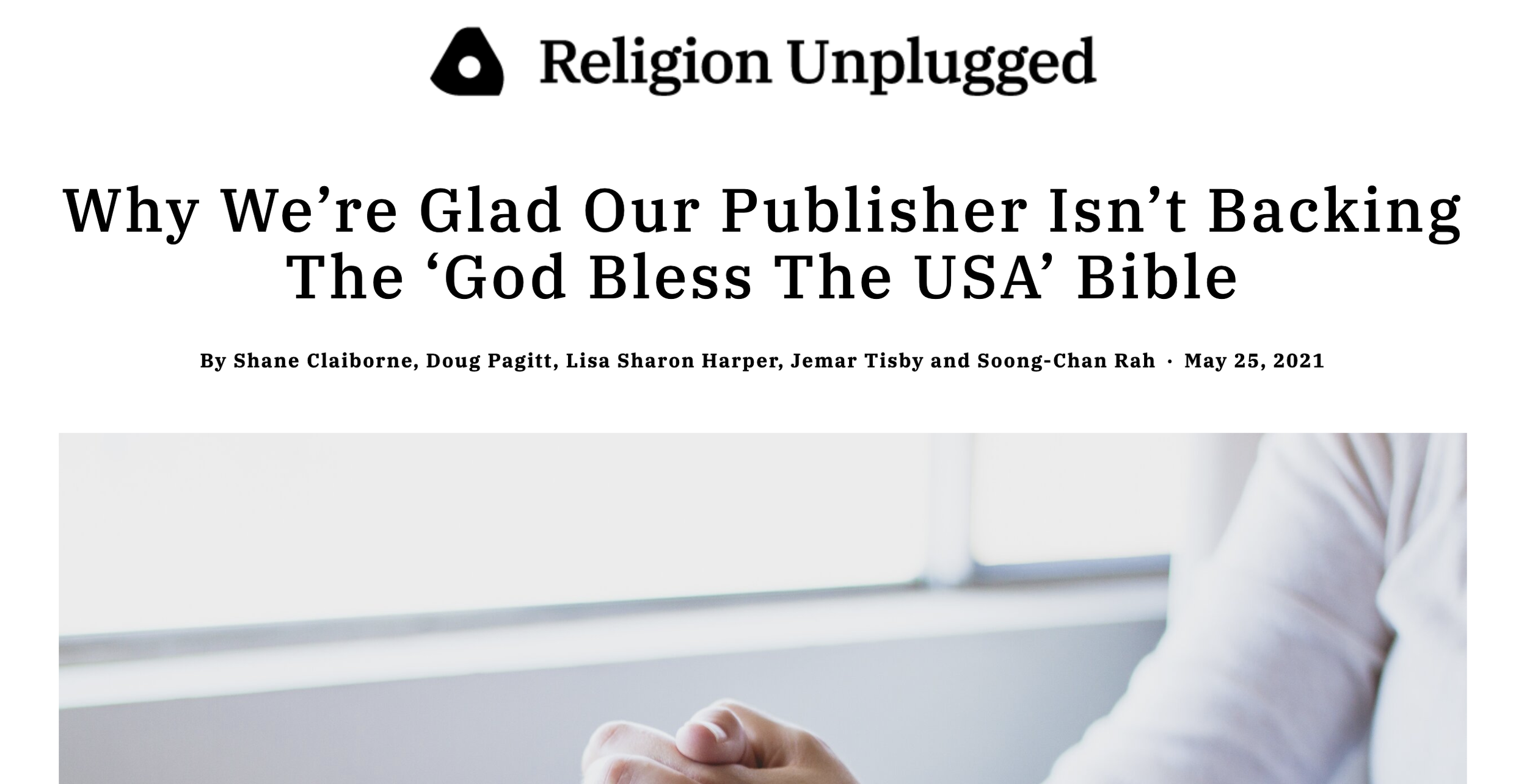 Why we’re glad our publisher isn’t backing the ‘God Bless the USA’ Bible