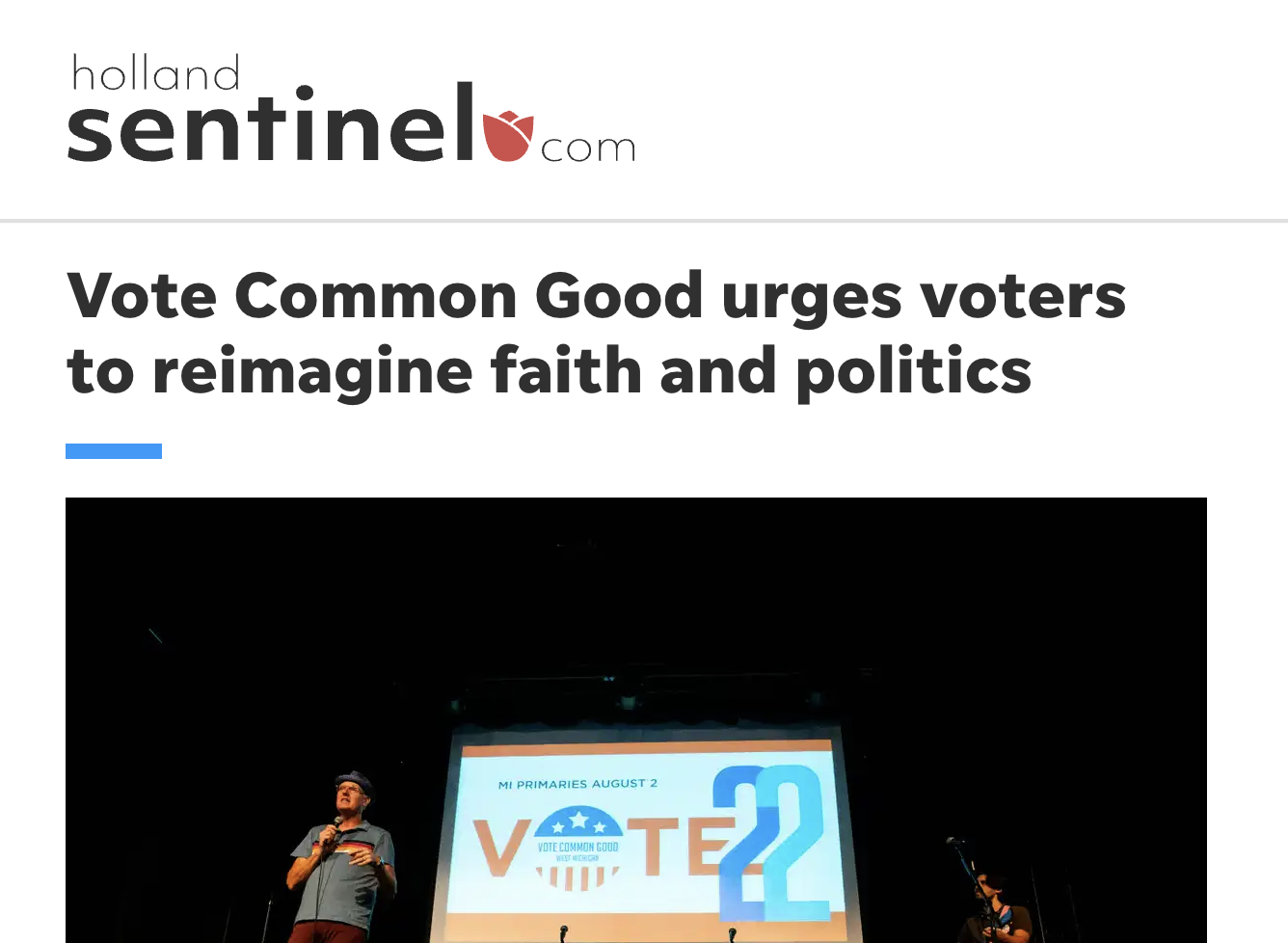 Vote Common Good urges voters to reimagine faith and politics
