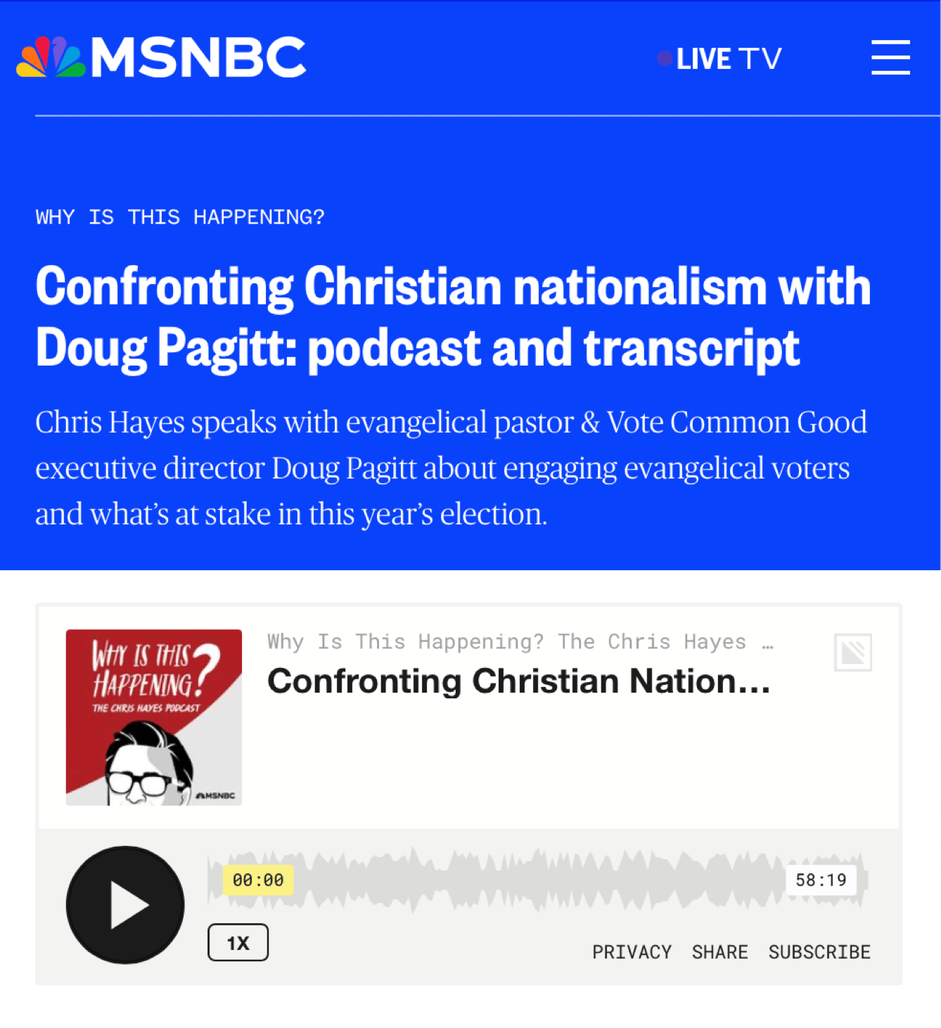 Confronting Christian Nationalism with Doug Pagitt