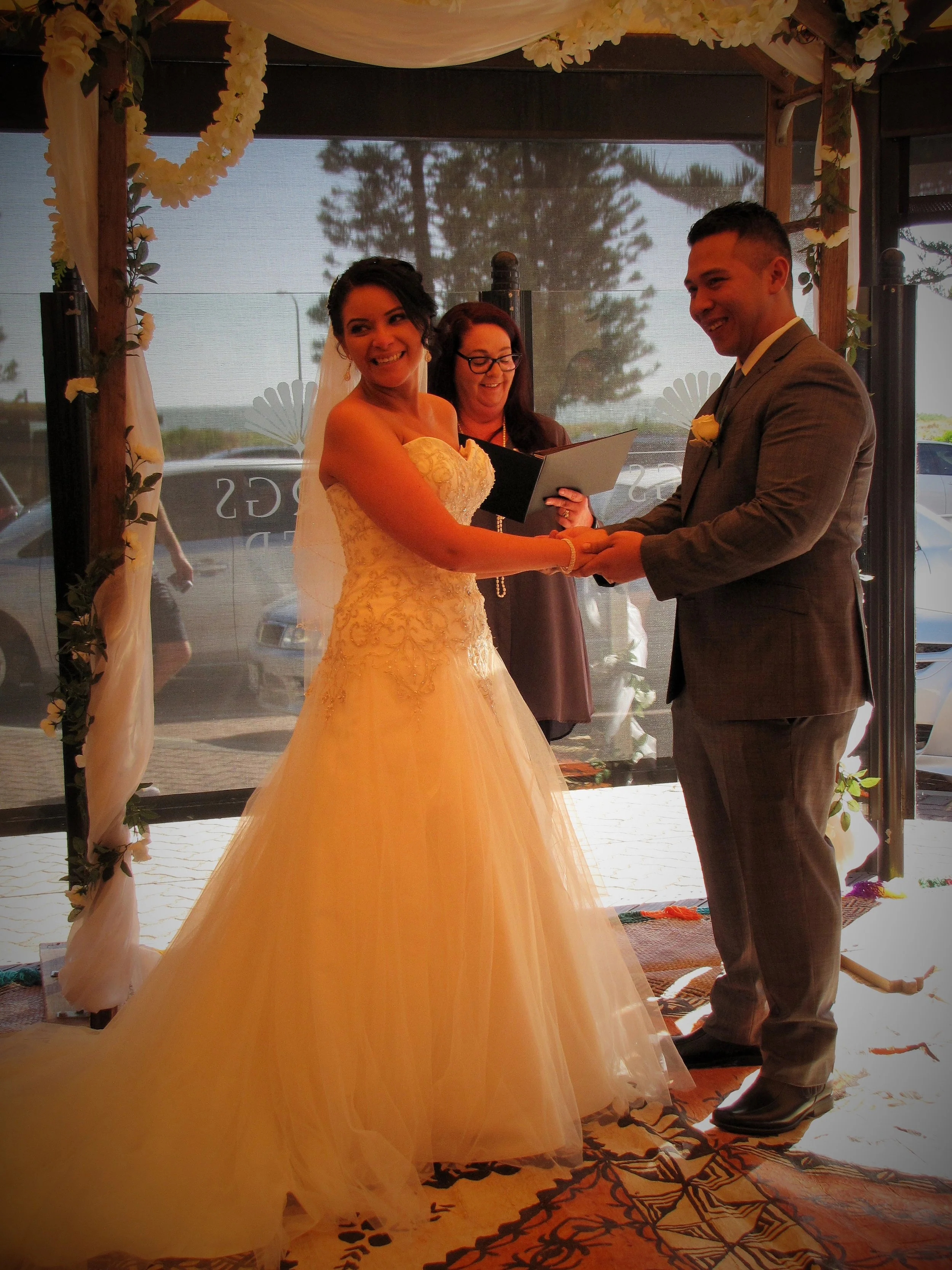 Chanelle and Ben at Largs Pier Hotel