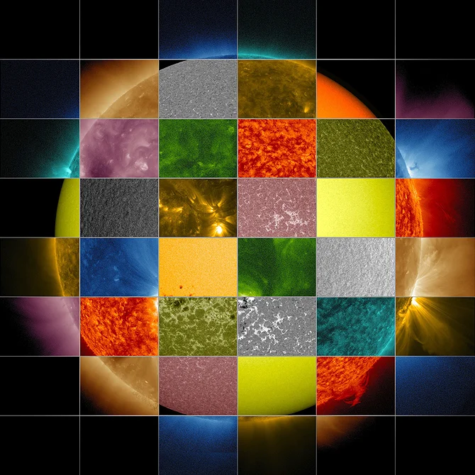 The sun as view in different wavelengths. Image: NASA/SDO/Goddard Space Flight Center 