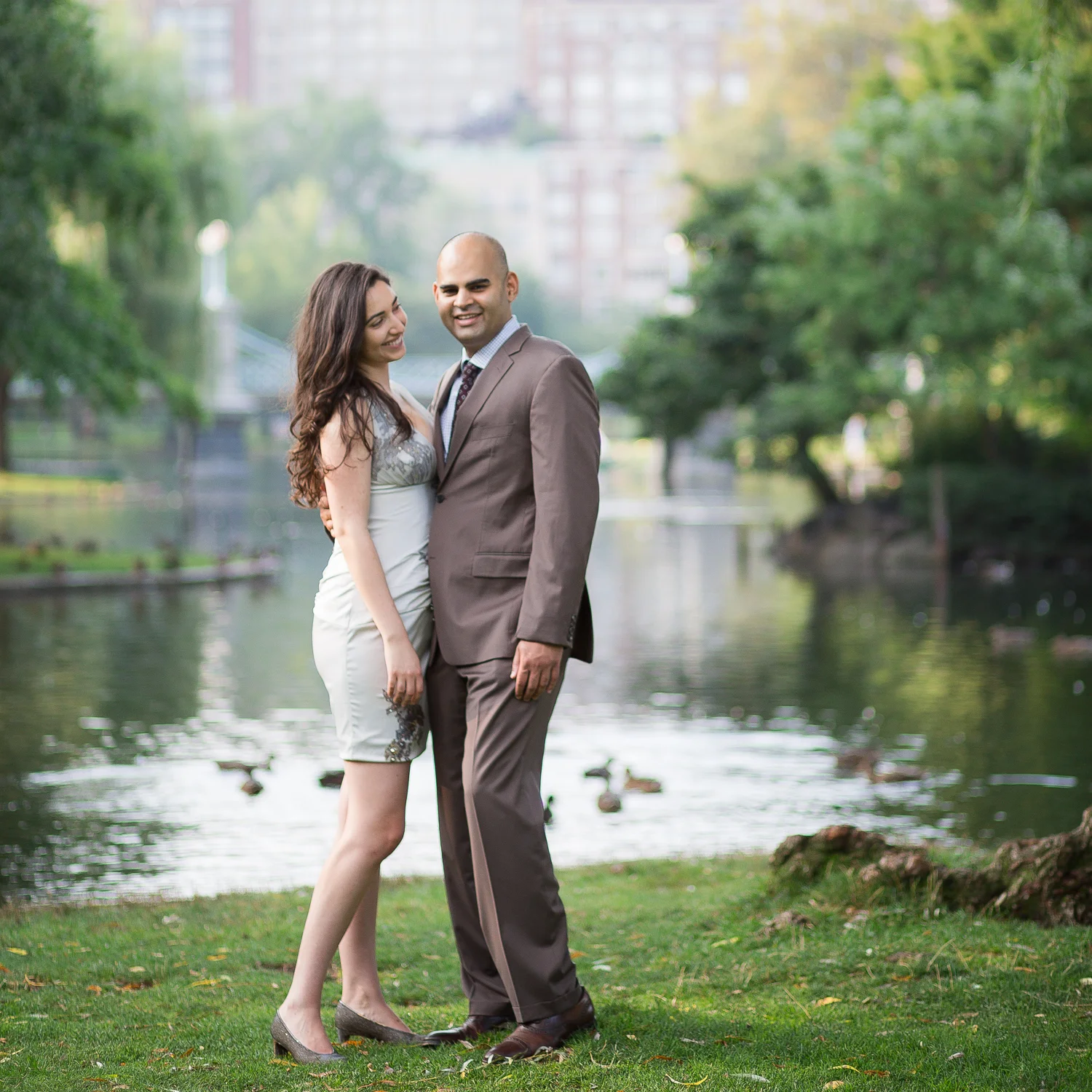 Boston Public Garden and Charles River Esplanade Engagement Session