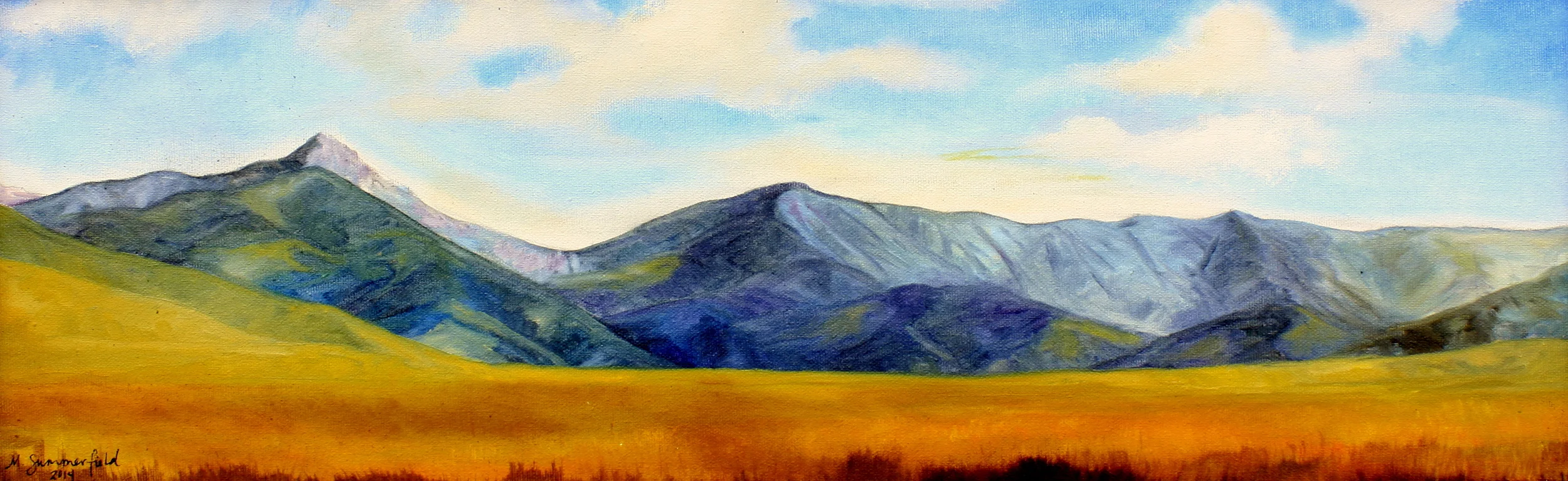 SOLD Springhill:  2014 8x24  oil on canvas  SOLD