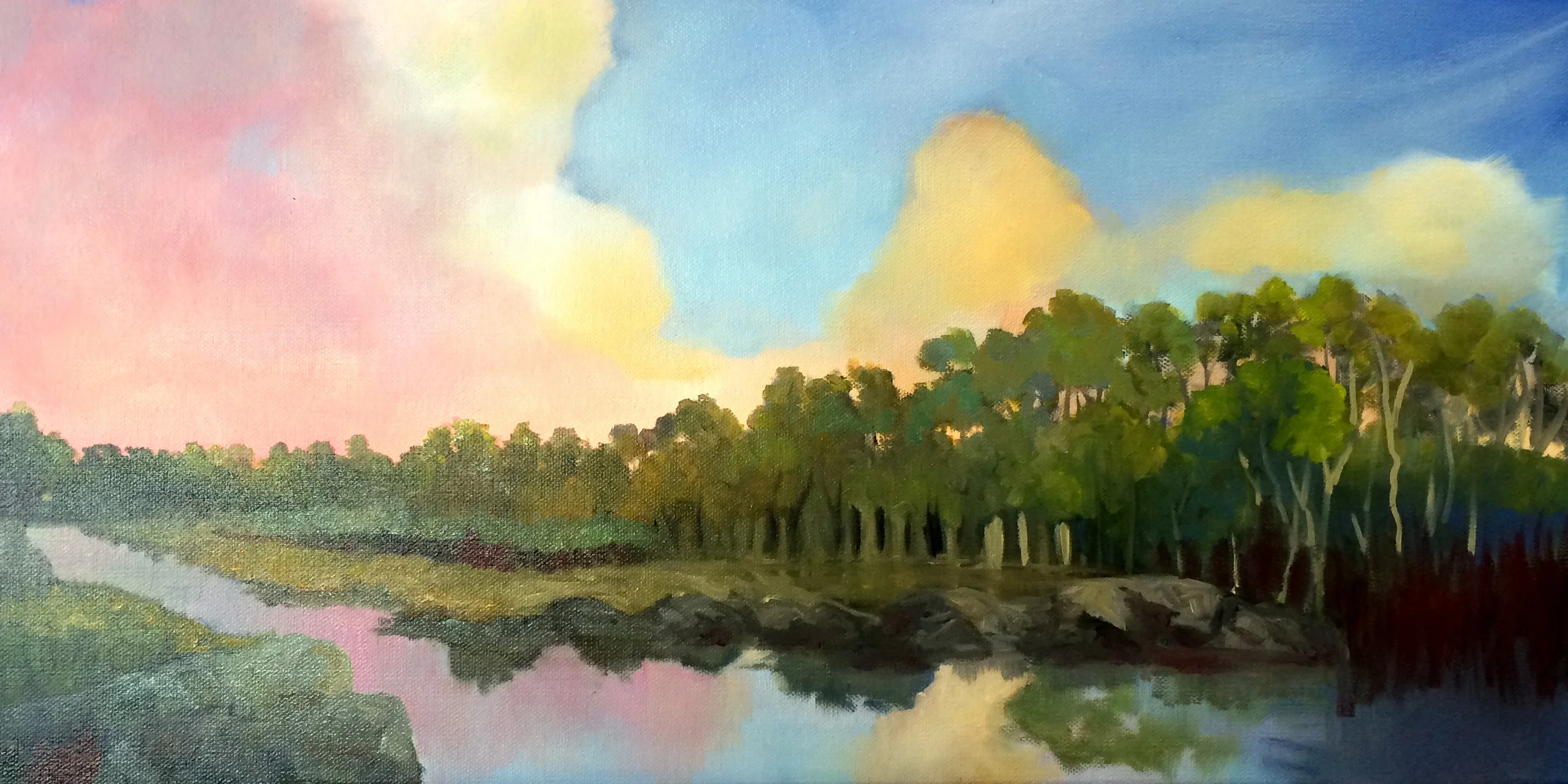 SOLD Through the Eyes of Lewis and Clark Series: Banks of the Madison River 12x24 oil sold