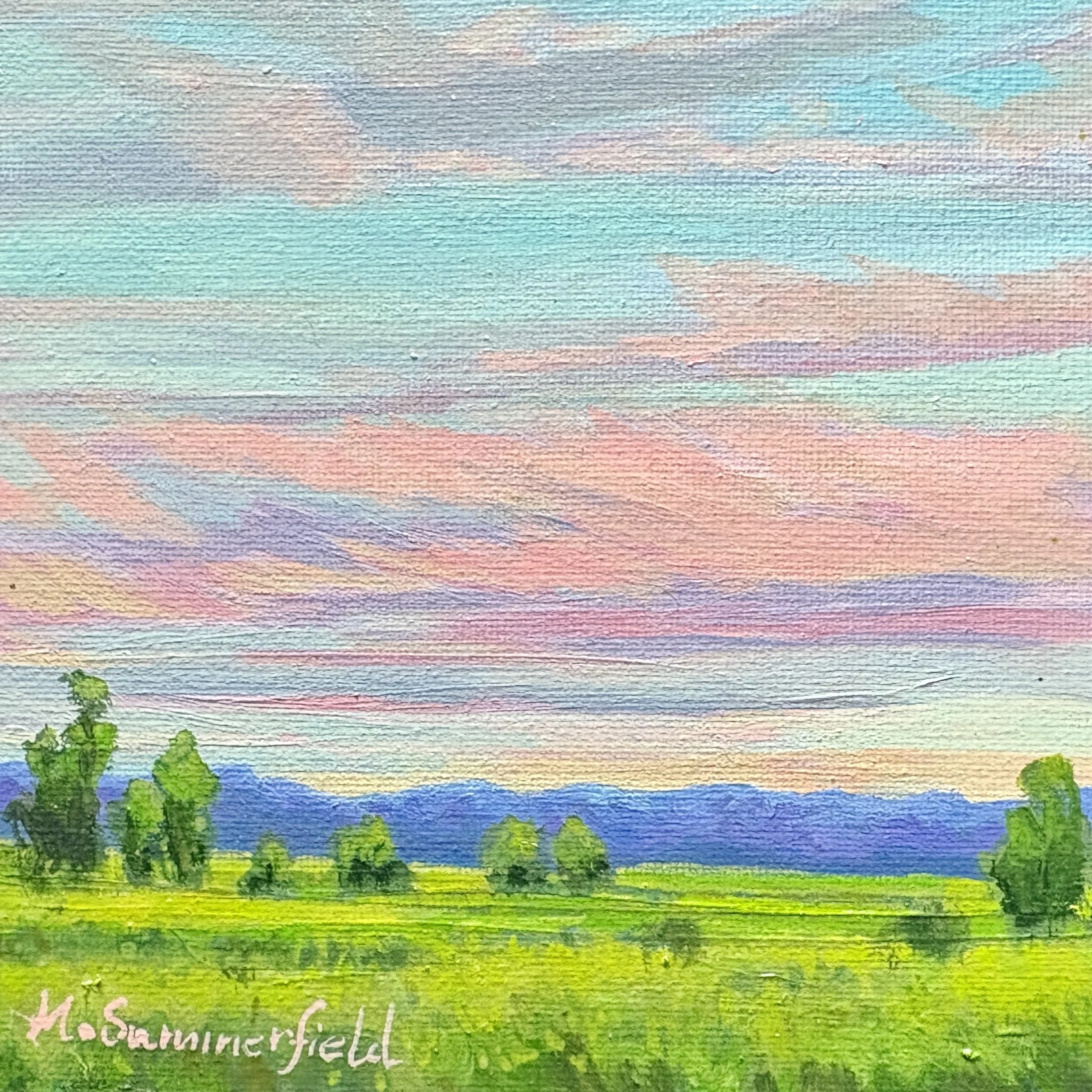 Pastel Weather Over the Valley: Impressions from Gallatin Valley 6x6 oil $225