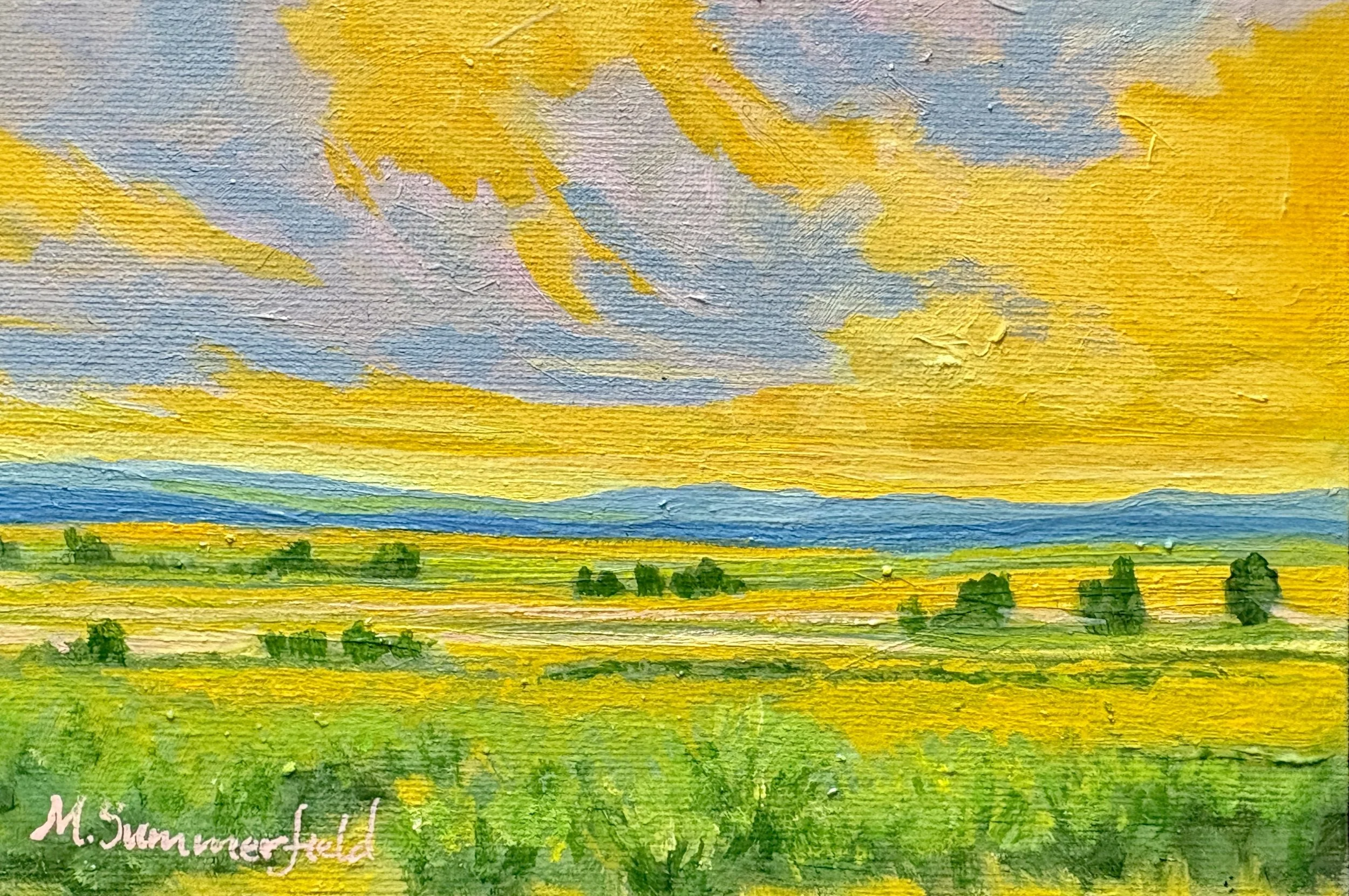 The Valley Remembers the Light: Impressions from Churchill 5x7 oil $225
