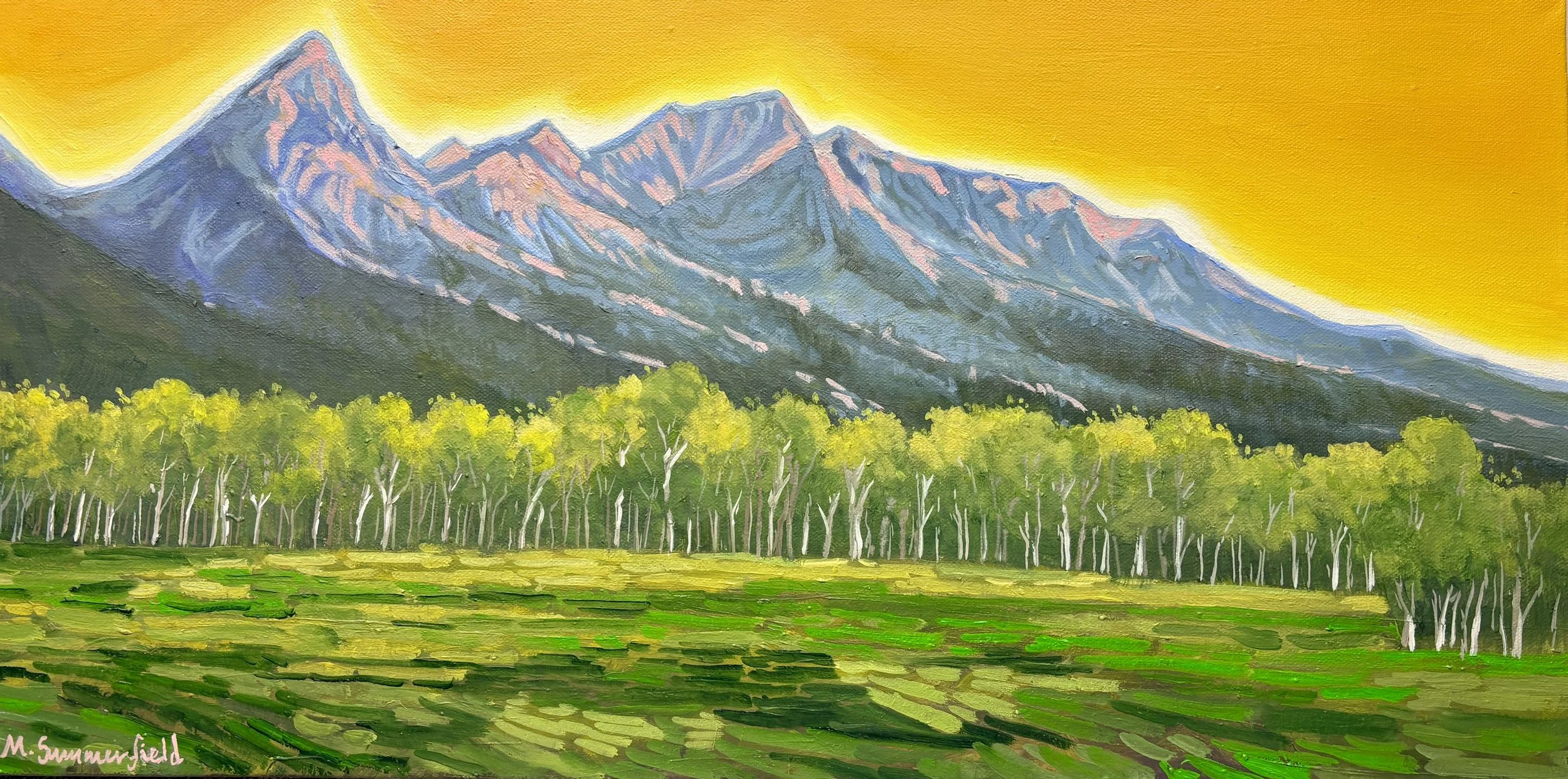 The Mountains Keep Their Secrets- Grand Tetons Wyoming 12x24 $950 oil
