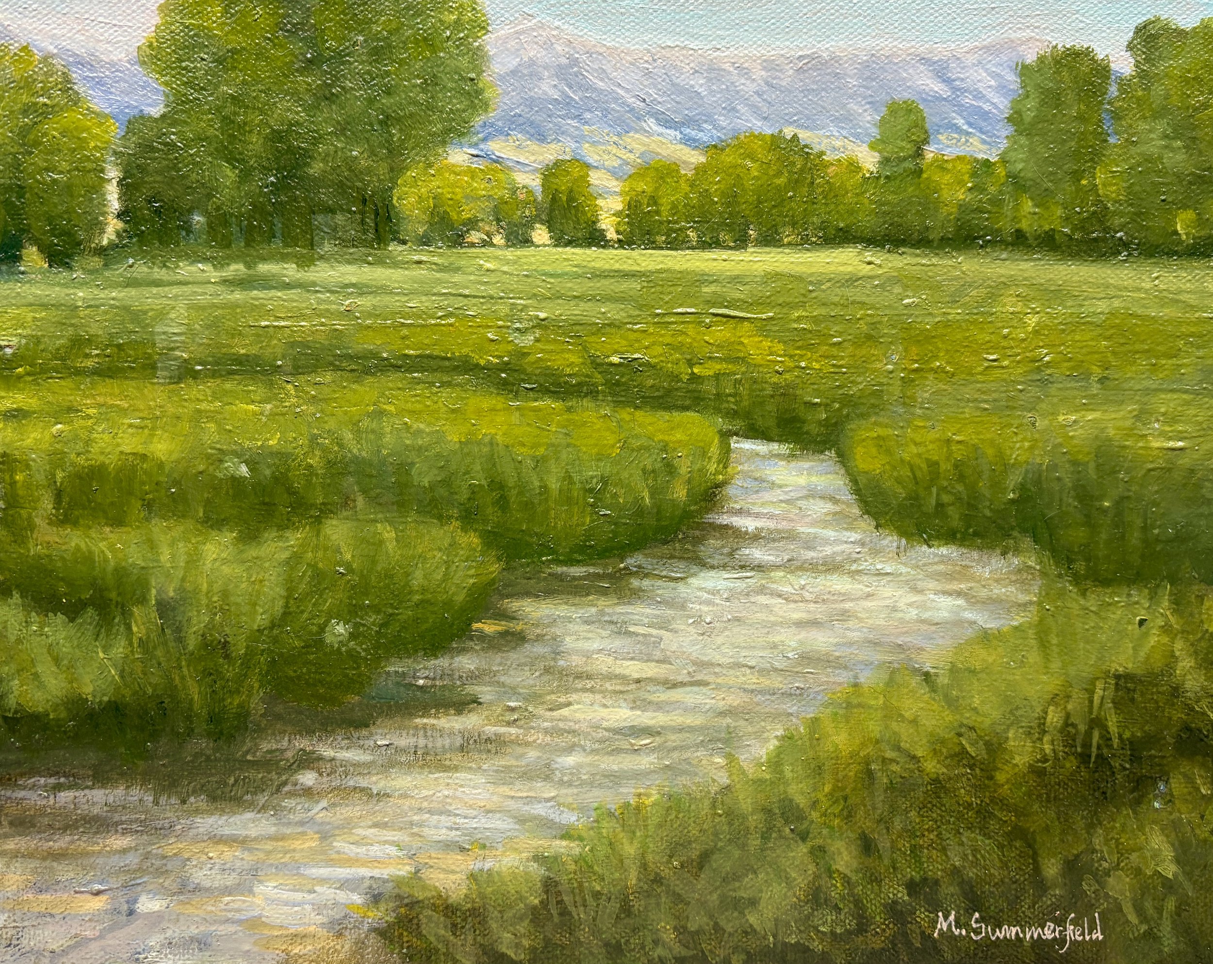 The Path through Green, Bridger Mountains Bozeman 9x12 $350 oil