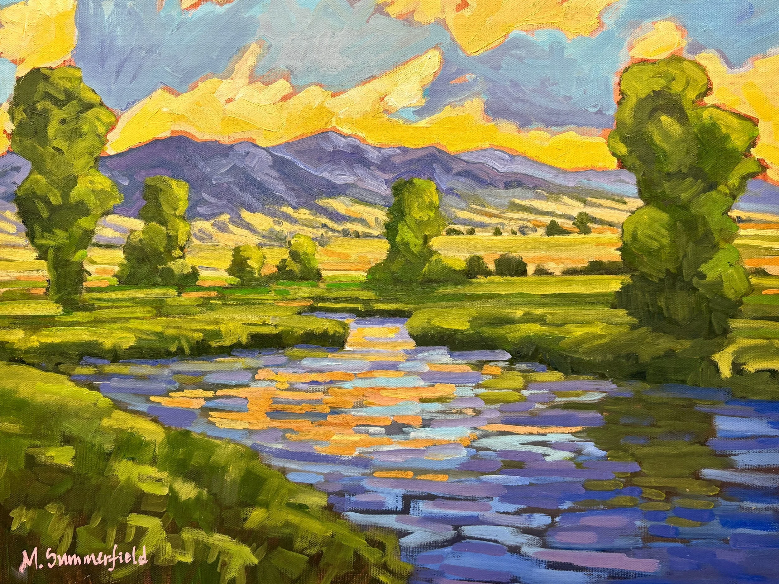 The Beautiful In Between - Ruby River,  Alder, Montana  16X20  $1000 oil