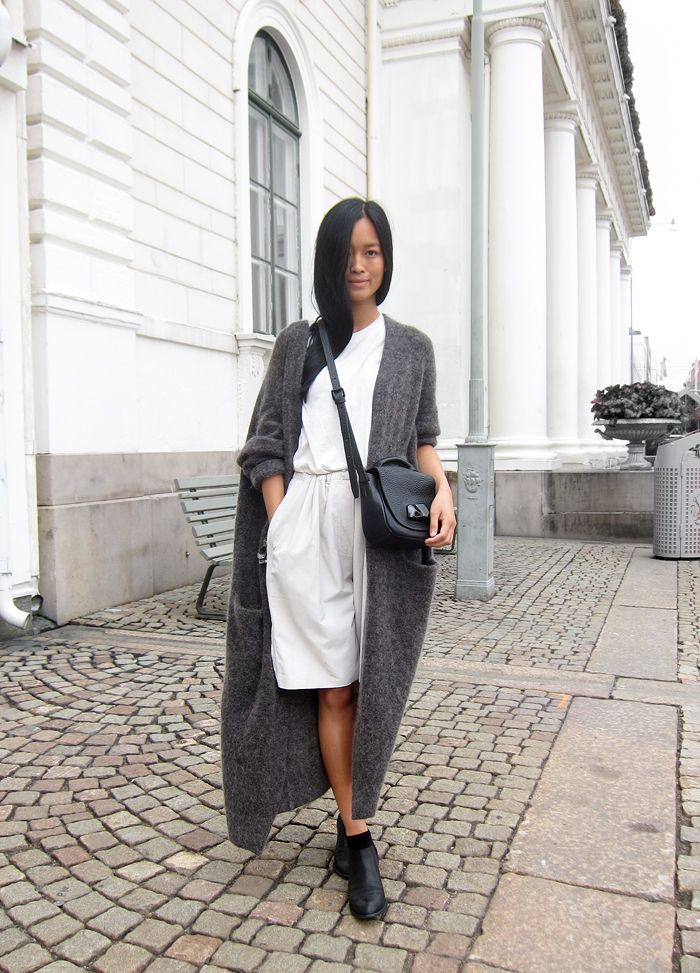 acne raya long cardigan