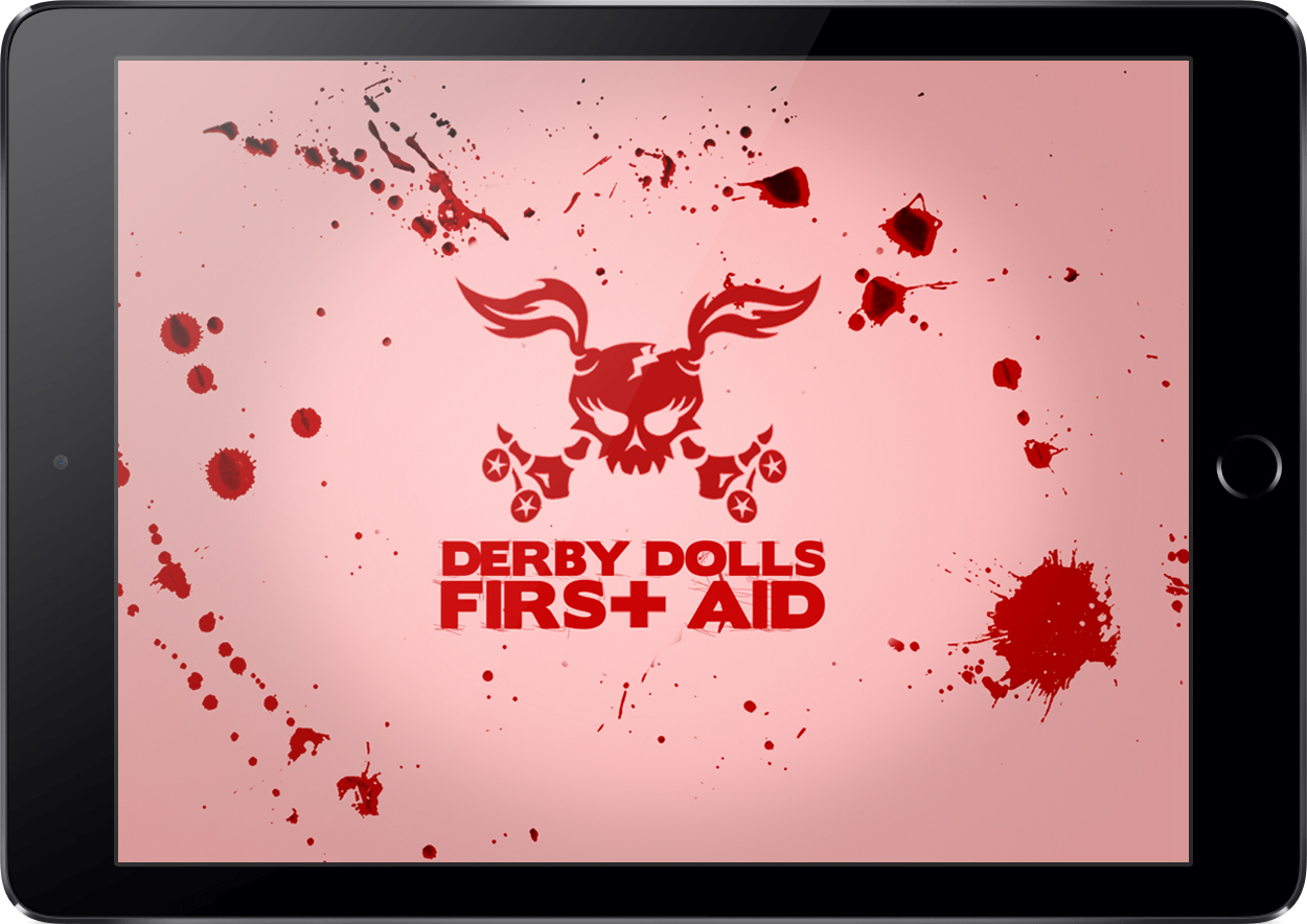 Derby Dolls' First Aid app plays off of the "Bloody Exciting" tagline, with a tongue-in-cheek language that keeps things light while providing legitimately helpful information. 