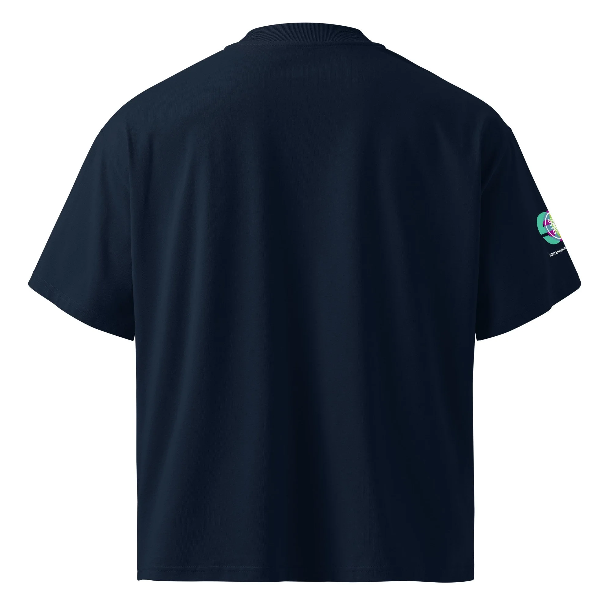 unisex-organic-oversized-high-neck-t-shirt-french-navy-back-68c06f76ef2a7.jpg