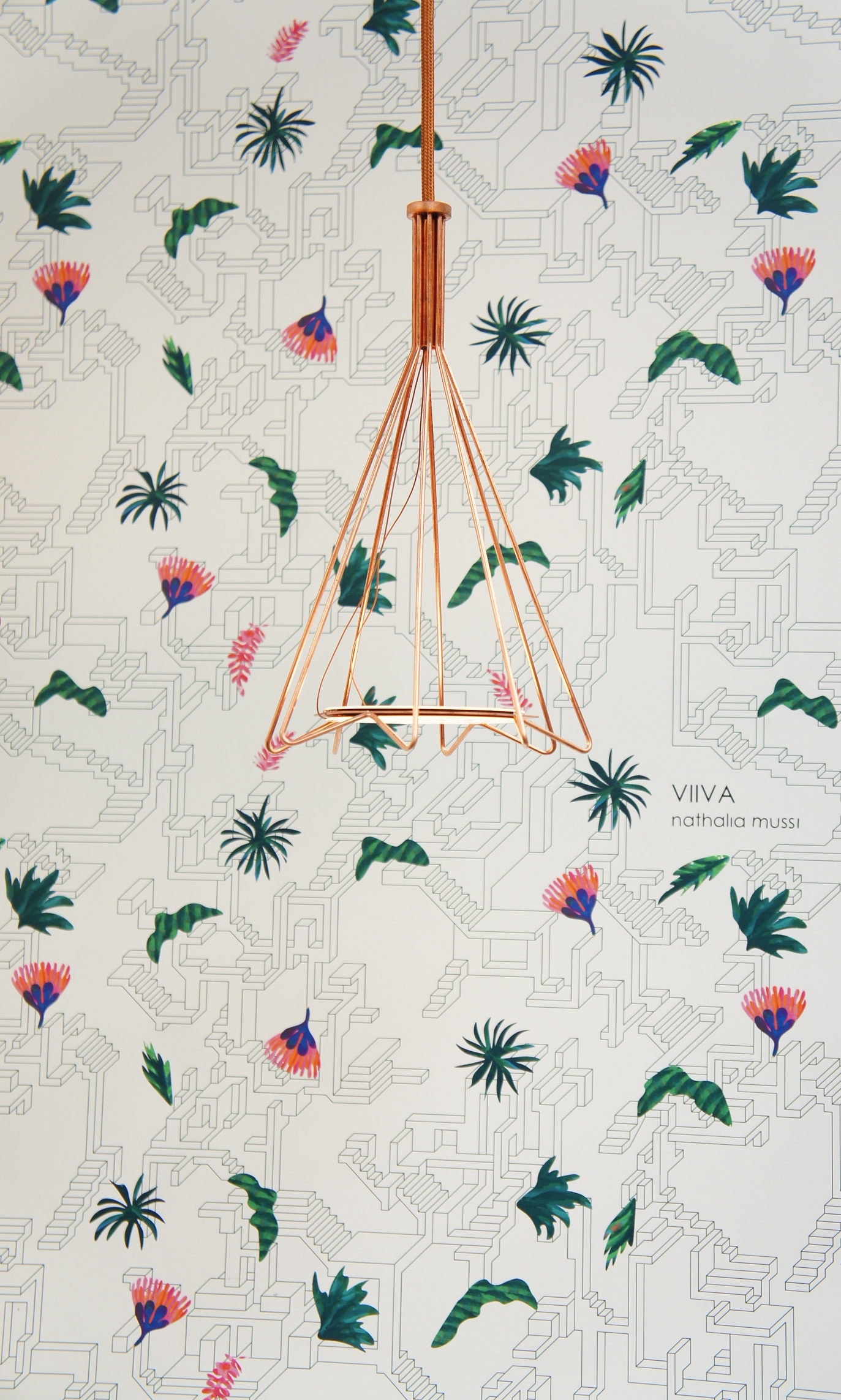 Lighting by Nathalia Mussi . Backdrop wallpaper unknown.