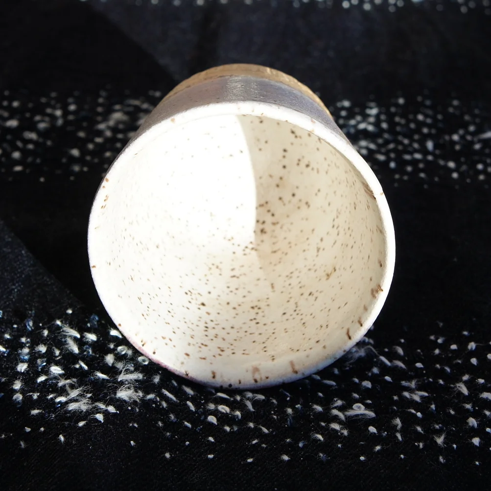 Coat 1: Laguna MS-250 Matte White Pebble glaz applied by pouring in the glaze