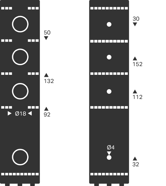 Hicat Wall Mounted Fatcat Features & Options Diagram