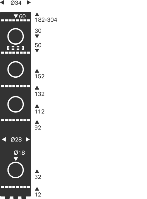 Hicat Wall Mounted Tomcat Specification Diagram