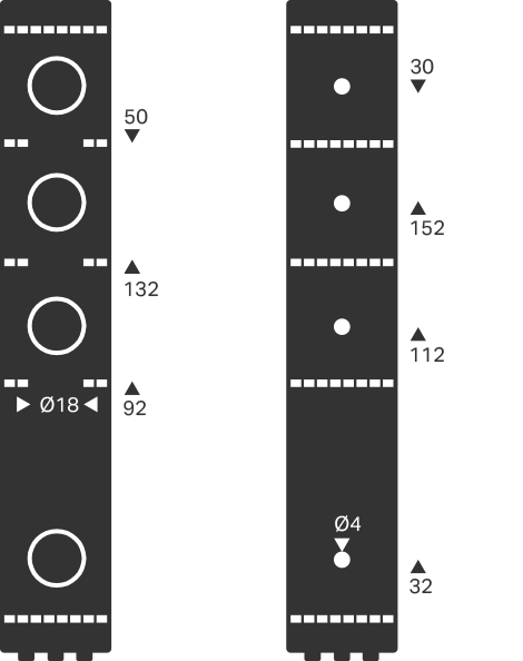 Hicat Wall Mounted Tomcat Features & Options Diagram