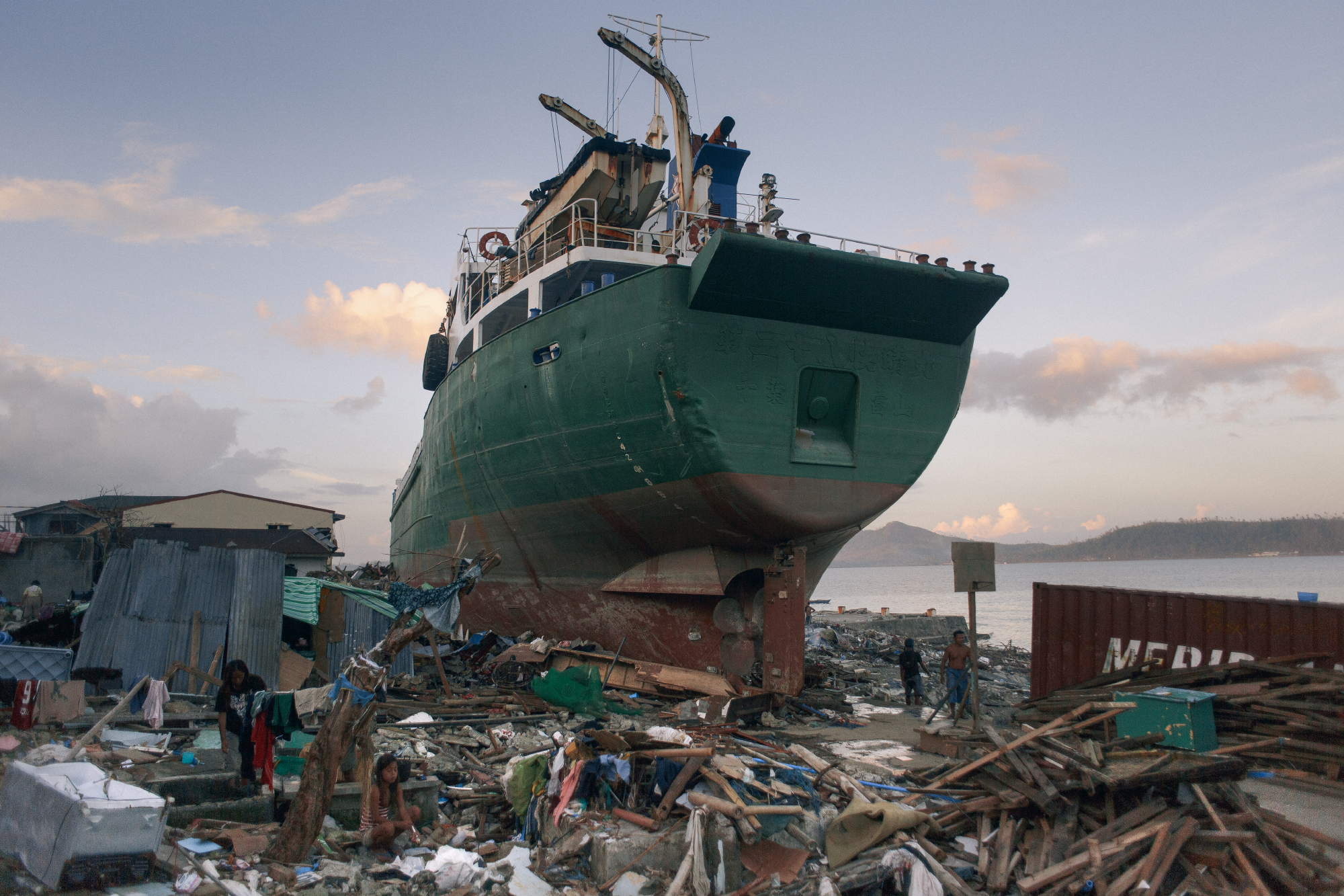 Tanker on shore in Philippines