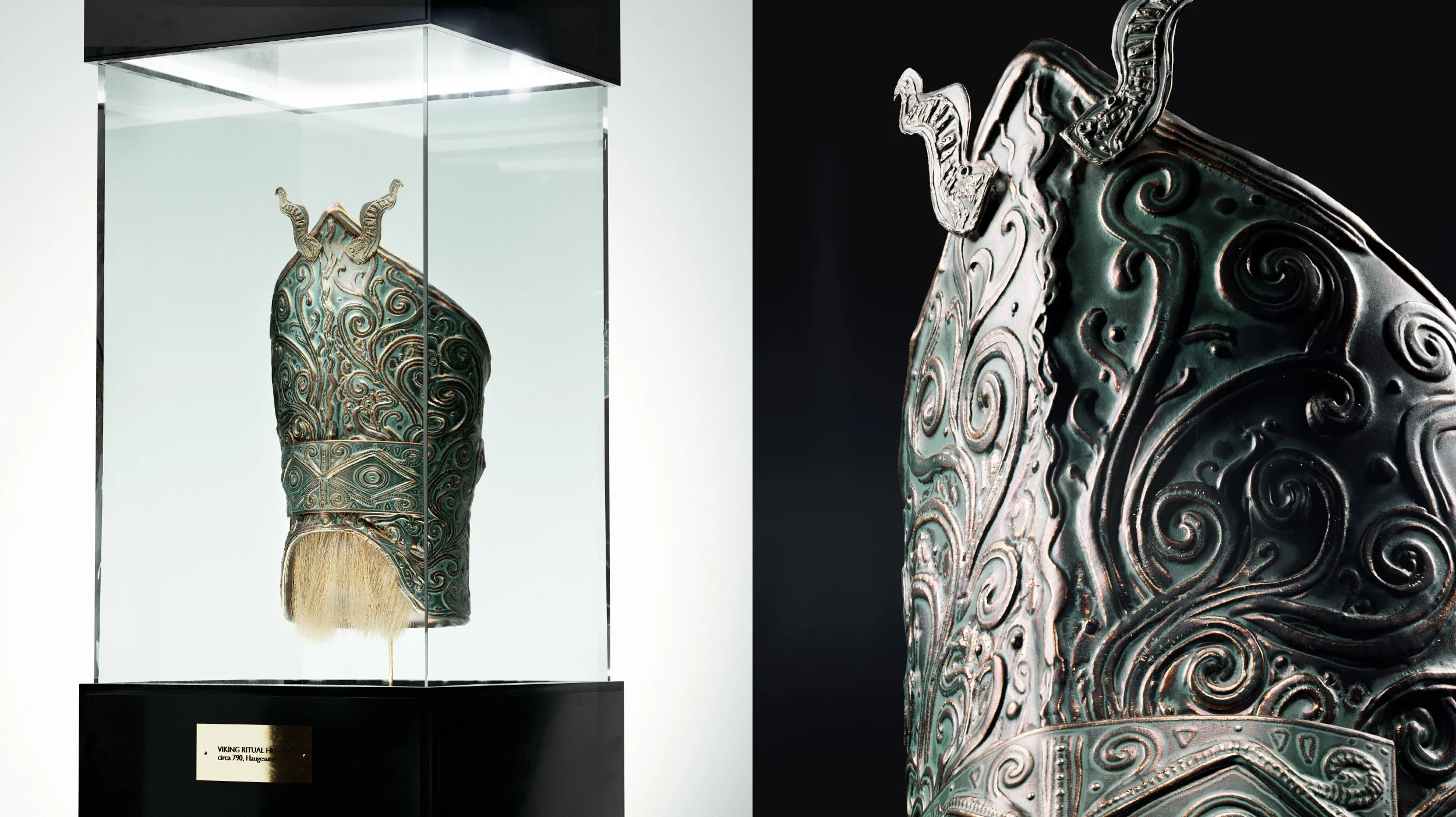 3D visualisation Viking Ritual Helmet