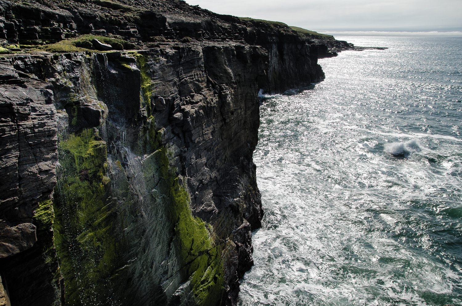 One of the little waterfalls along the coast.