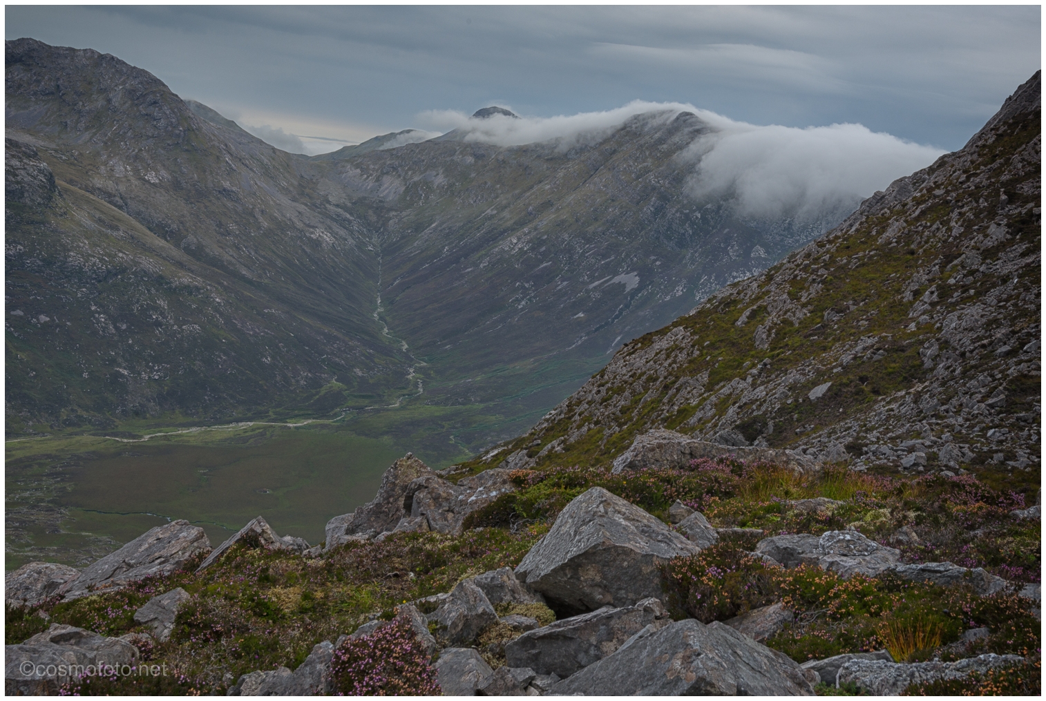 Clouds coming over the ridge.