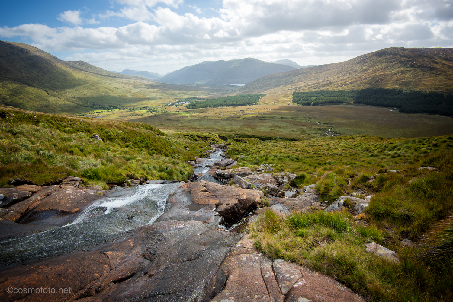 Looking down into the valley