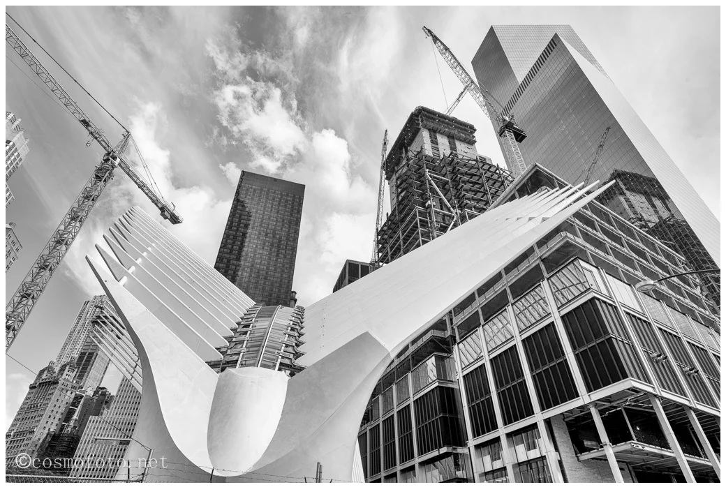 This...alien spaceship...is actually the construction site of the new World Trade Center subway station.