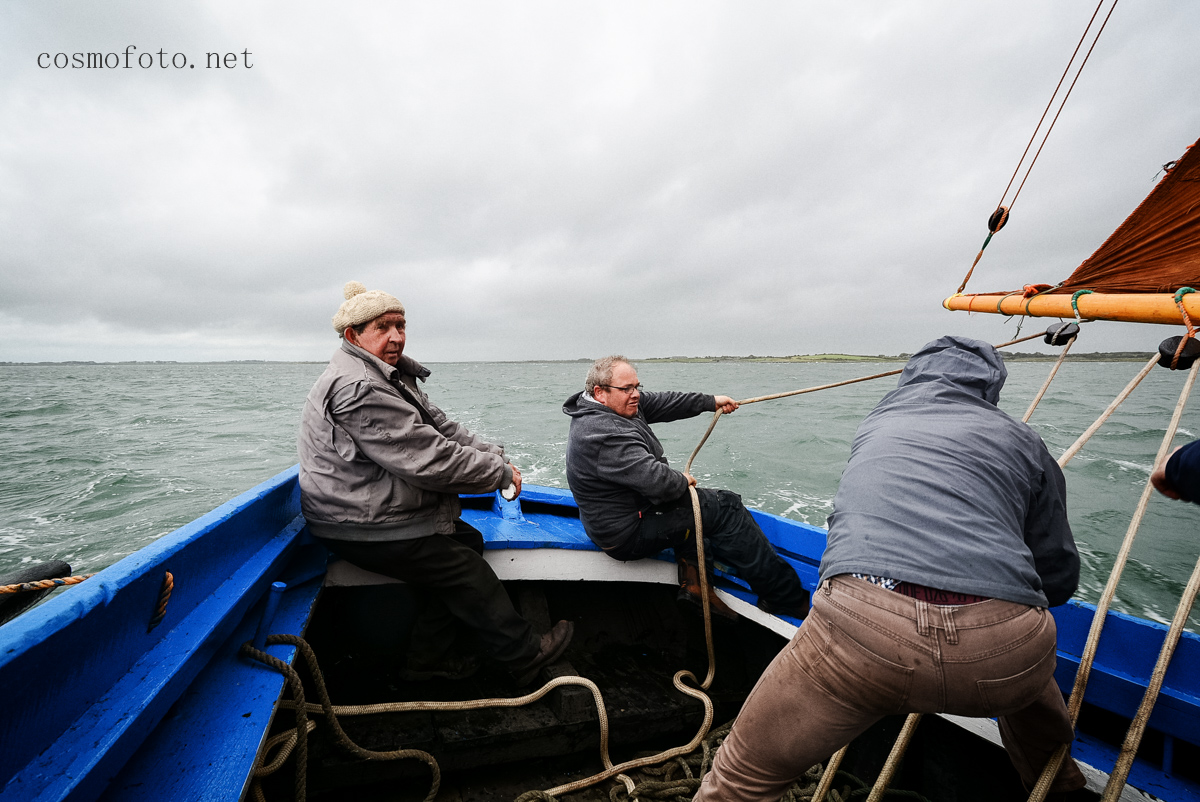 No electric winches here, sailing a Galway hooker is hard work.
