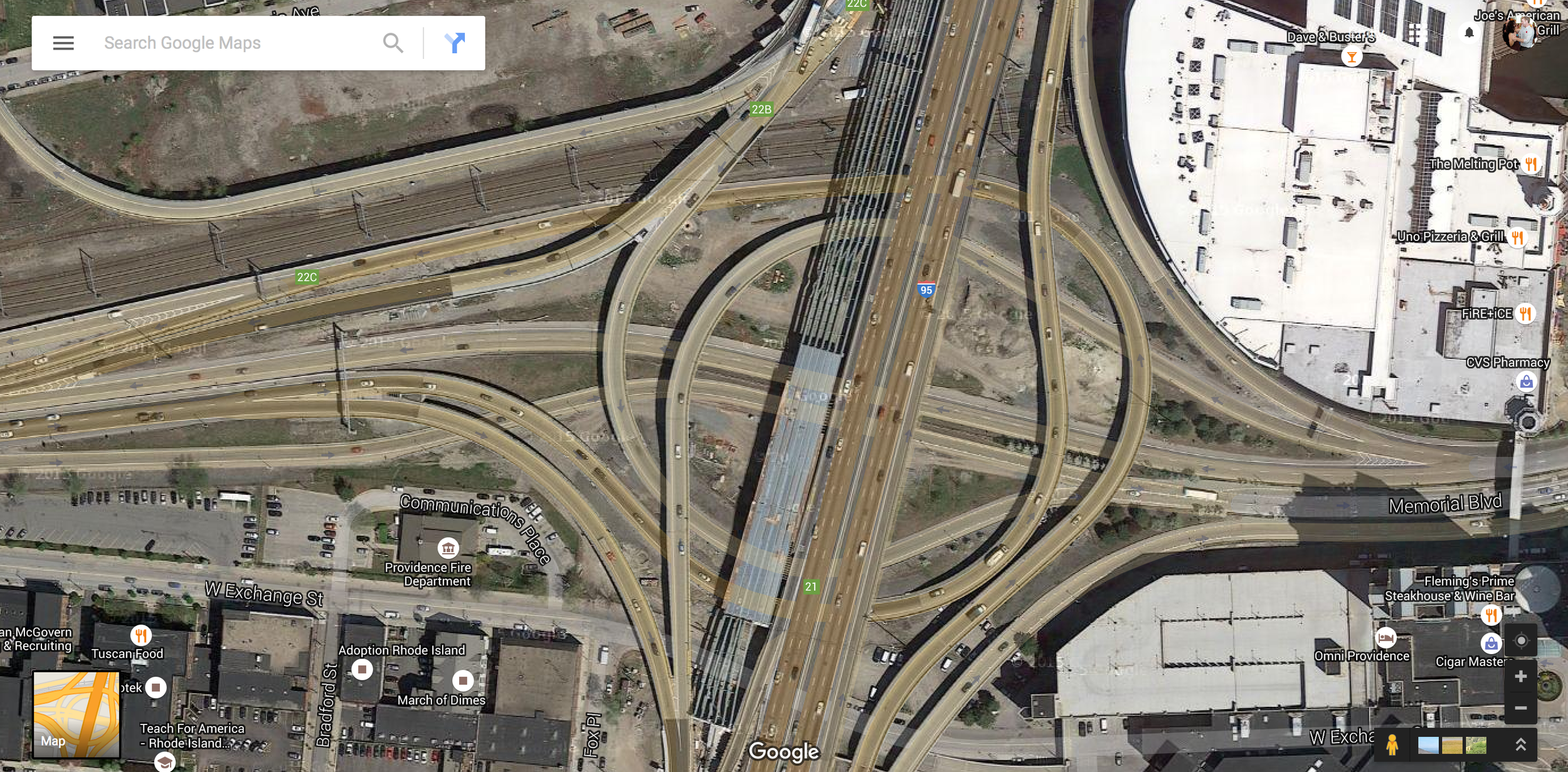 Road spaghetti. Photo from Google Earth.
