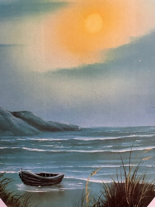 10.  Rowboat on the beach
