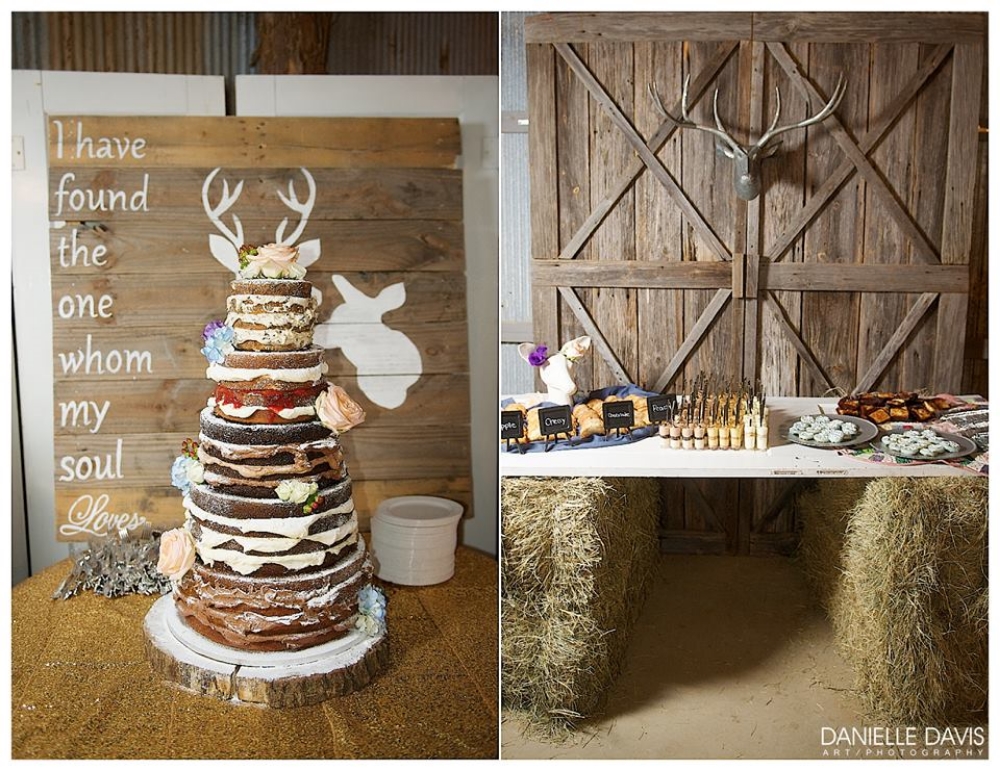 Danielle Davis Art/Photography . This is from Emily and Blake's wedding at The Barn just this past Saturday! The Barn team doesn't mess around when it comes to details! The gorgeous naked cake and desserts were made by TheCakePlace . They're seriously the best. 