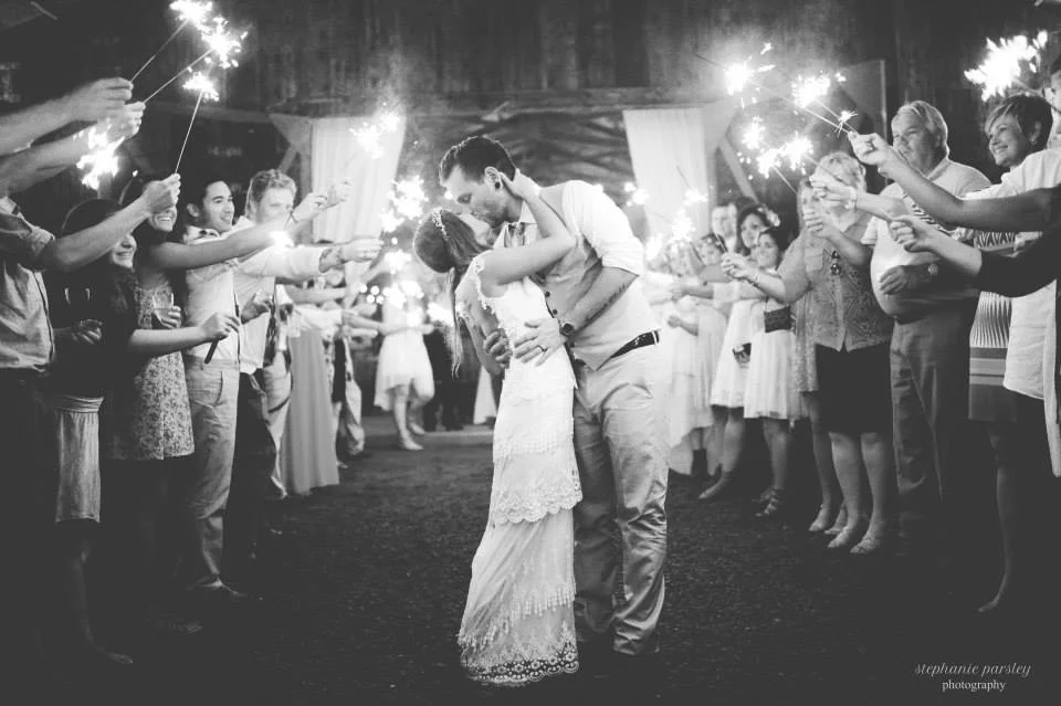 Stephanie Parsley Photography , from Samantha + Danny 's boho-chic wedding at The Barn