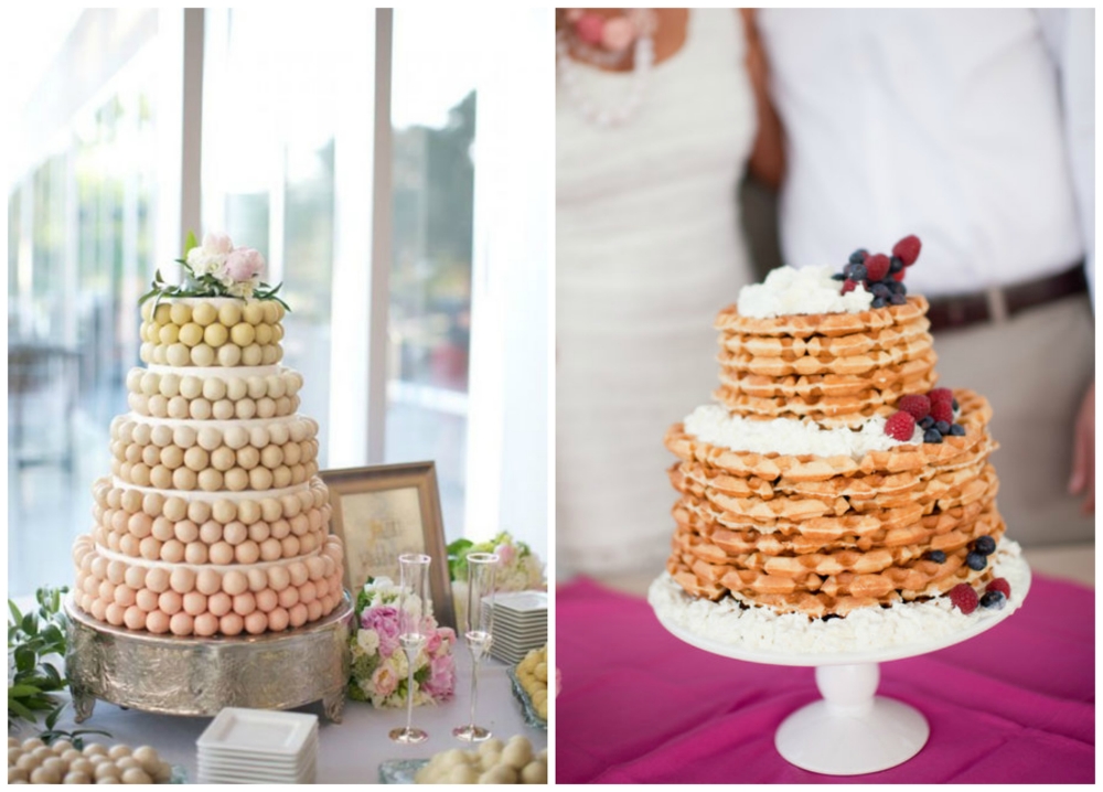 Cake pops in the prettiest color palette. And a totally genius waffle cake , complete with syrup, of course!