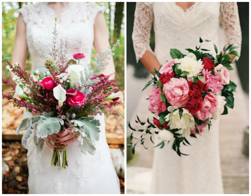 Style Me Pretty ; Style Me Pretty . These bouquets are elegant and timeless. The colors are stunning!