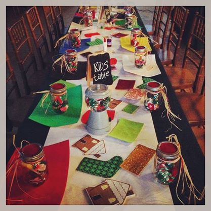 From our Instagram . One of our kid's tables from a Christmas party at The Barn... so fun!