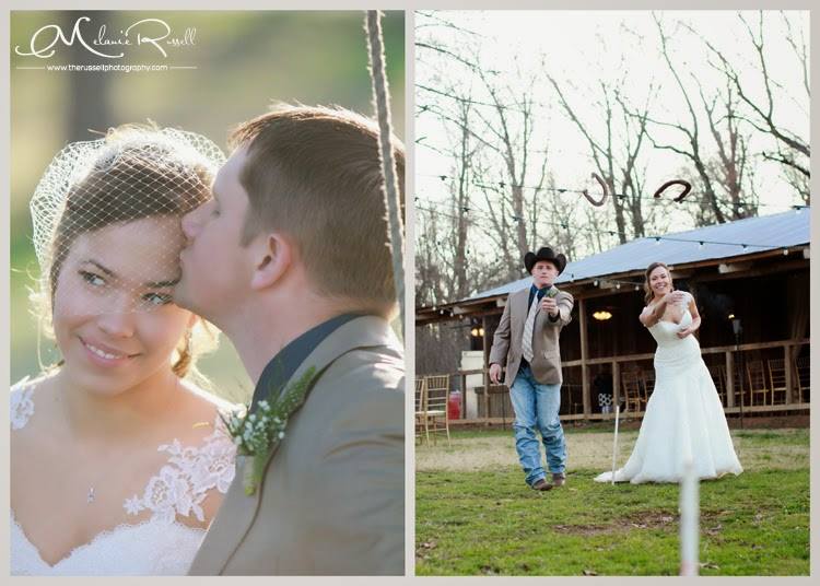 Russell Photography , from Emily + Mark 's wedding. Even the bride and groom enjoy playing a few games on the lawn! :)