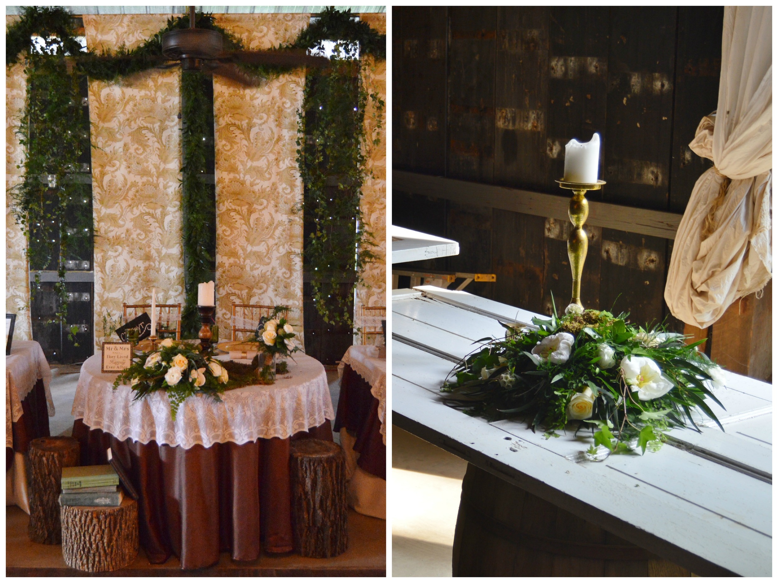 The table on the right was a memory table for Kelsey's father. It was beautiful! 