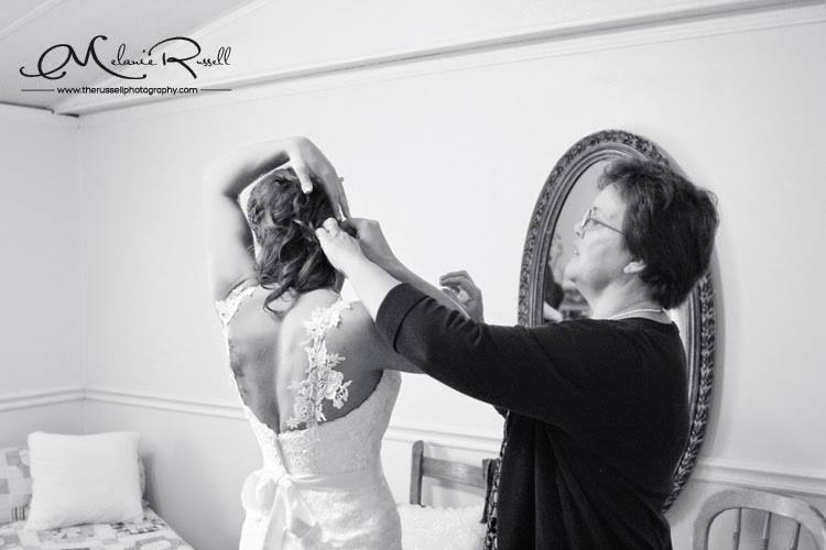 Russell Photography , from Emily + Mark 's wedding at The Barn