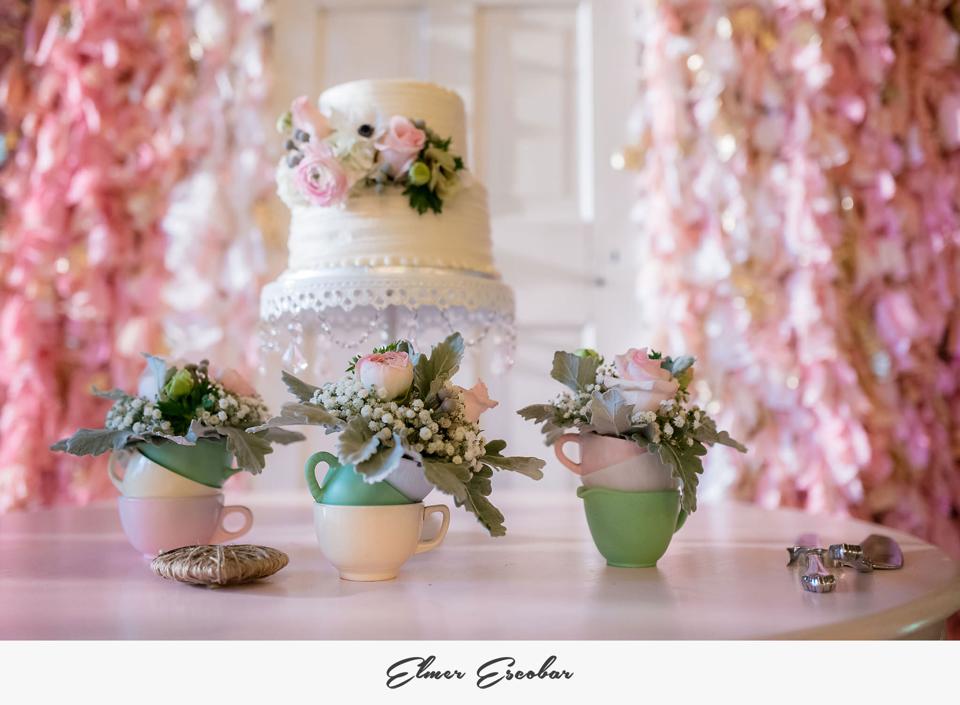 Elmer Escobar . As I mentioned above, I love elopements at The Barn. Amanda + Brad 's was sweet, intimate and full of pretty pink details. This cake is one of my favorites!