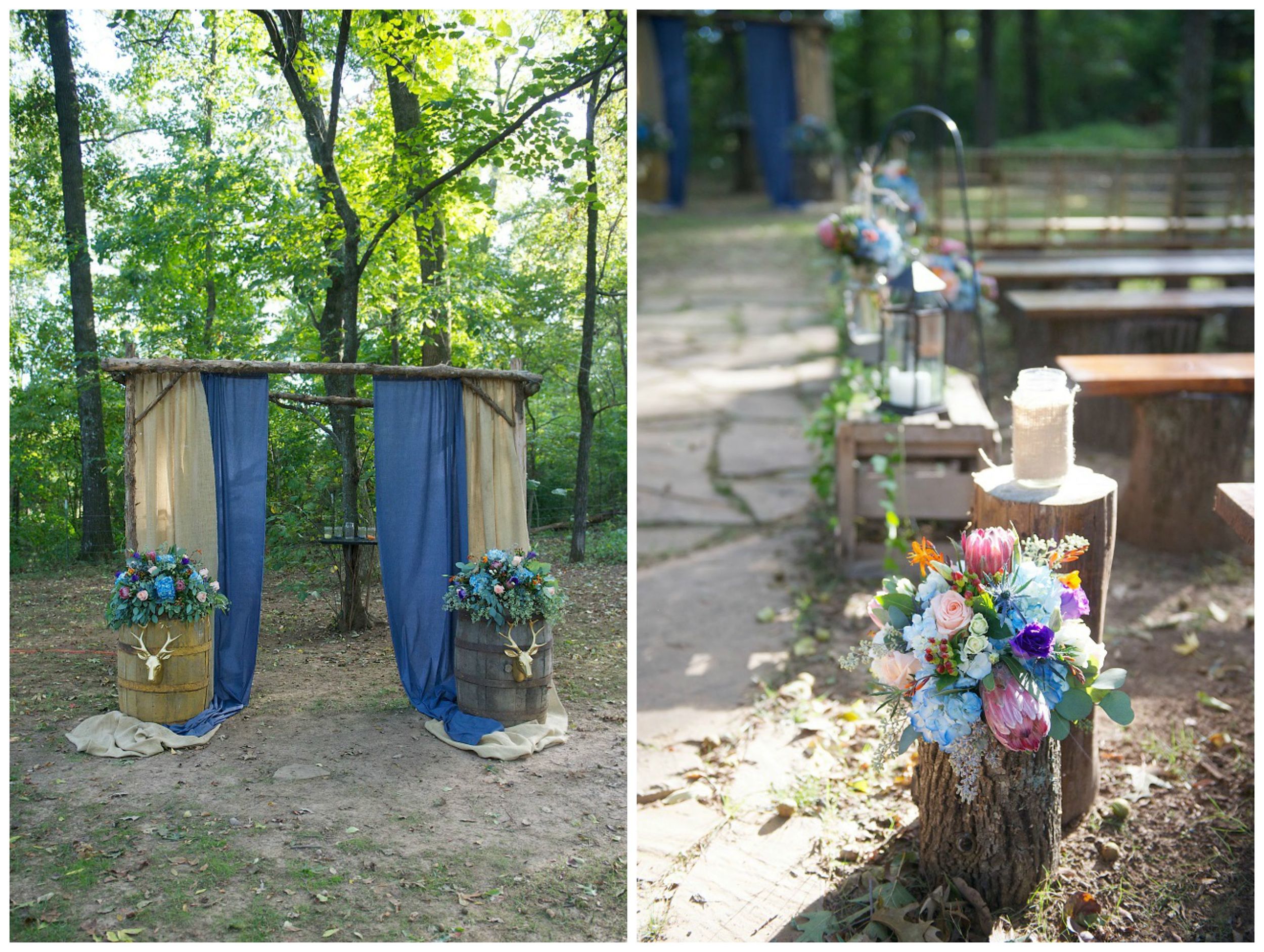 Danielle Davis Art/Photography , from Emily + Blake's wedding at The Barn. Burlap and chambray, barrels, logs and wooden crates... this wedding was perfect for fall, without a super fall-ish color scheme! 