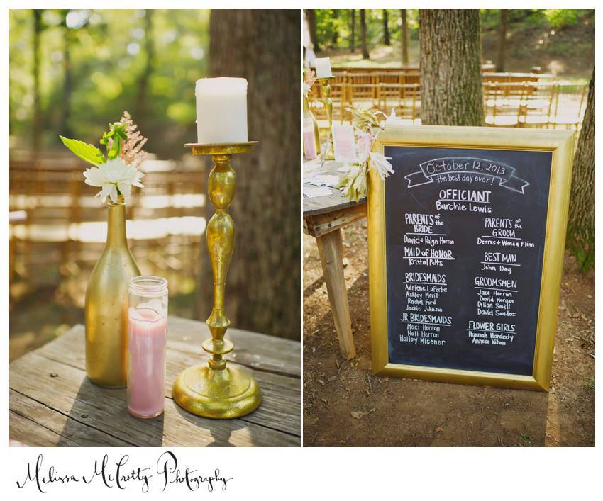 Melissa McCrotty Photography , from mine + Richard 's wedding. I made several signs for our wedding, including this chalkboard sign that we used instead of wedding programs!