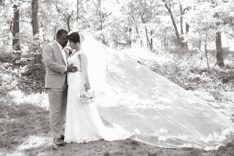 Meredith Melody Photography , from Ashley + Ivan 's wedding. Wedding veils were MADE for photos like this! This one is just too good.