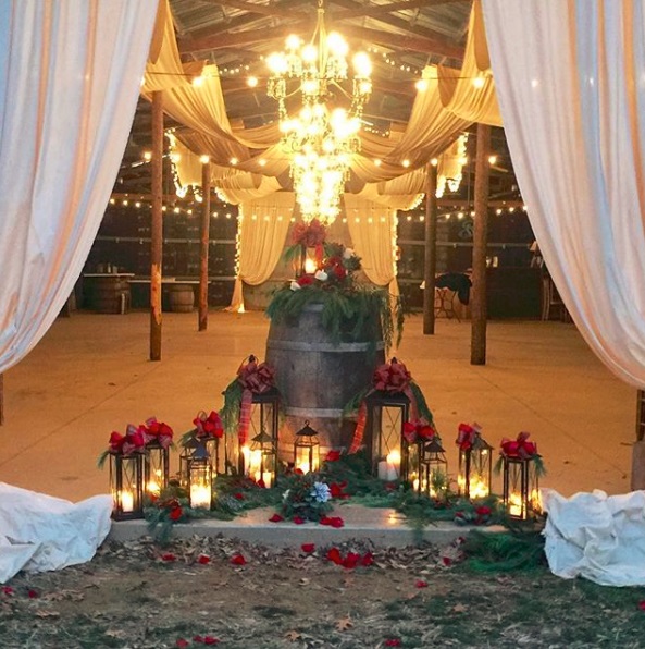 Instagram photo of a surprise proposal at The Barn!