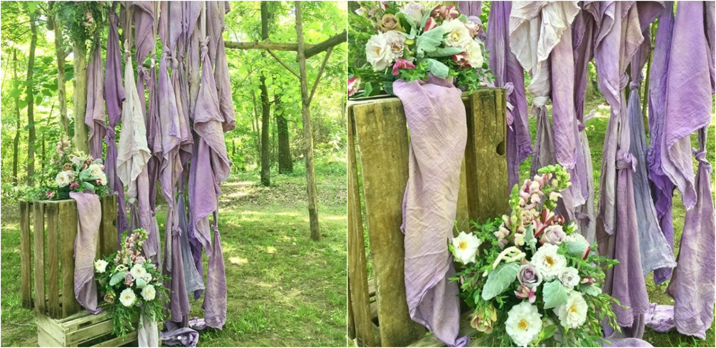 Altar photos are from The Barn's Instagram