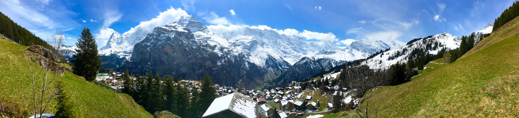 Prayers of Unity with Wetterhorn, Schreakhorn, Eiger, Mönch, Jaugfrau, Breithorn, Tschingelhorn & Gspaltenhorn Mürren, Switzerland 30.4.2016