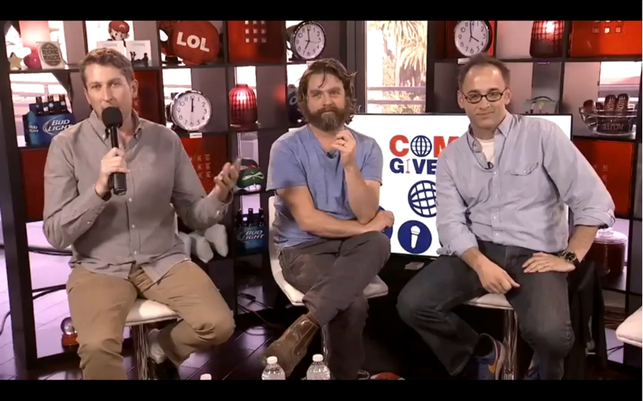 Integration of Bud Light and ACUTEfruit on daytime set with Zach Galifianakis