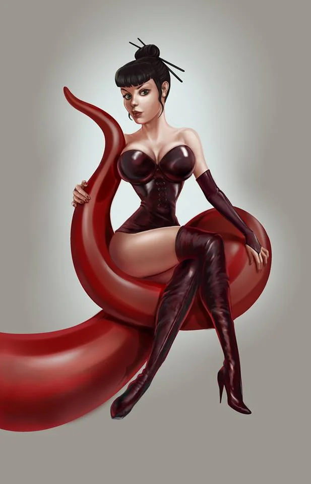 Pinup Leather Girl