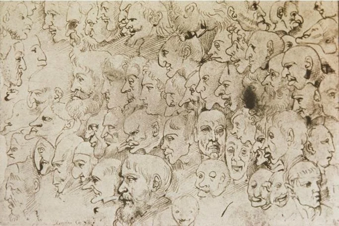 Annibale Carracci: caricature heads (c.1590)